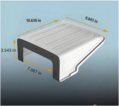 Vista 6 de Cubierta de lluvia para cámara, protector de pared para exteriores, resistente a la intemperie, bloqueo solar, adecuado para edificio de oficinas