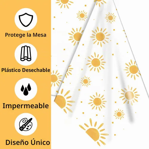 Vista 6 de Decoraciones de cumpleaños de primer viaje alrededor del sol – Decoraciones de primer cumpleaños de arco iris para niñas y niños, platos