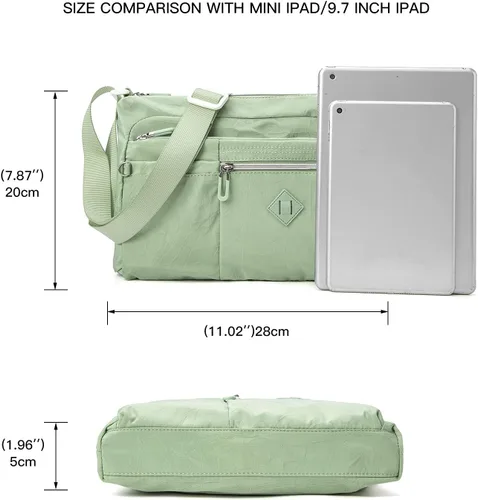Vista 3 de ETidy Bolso cruzado para mujer, impermeable, ligero, casual, de hombro, bolso de libros