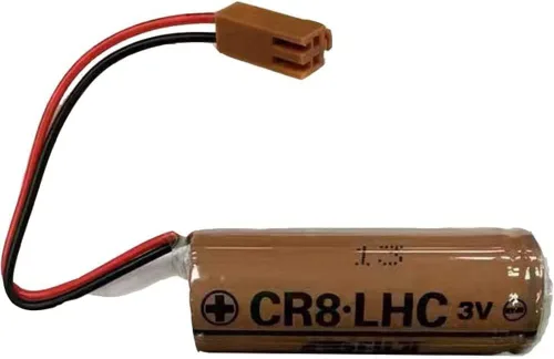Vista 2 de CR8-LHC - Batería de litio de repuesto para Fuji FDK CR8-LHC CR8-LHC de 3 V y 2600 mAh con enchufe marrón