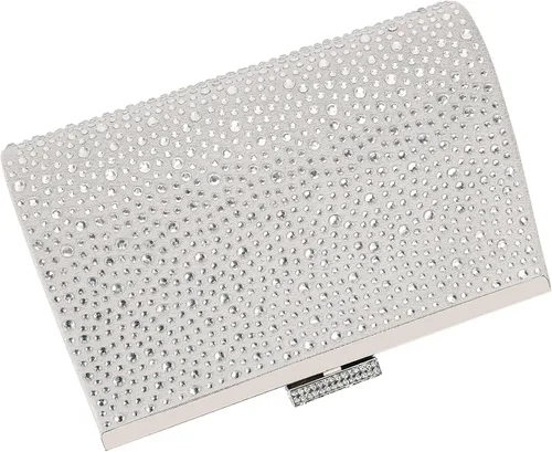 Vista 4 de DEXMAY Crystal Clutch Purse for Women Rhinestone Frame Clutch Handbag for Party