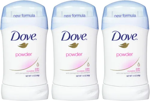 Vista 3 de Dove Desodorante 1.6 onzas de polvo sólido invisible (1.6 fl oz) (paquete de 3)