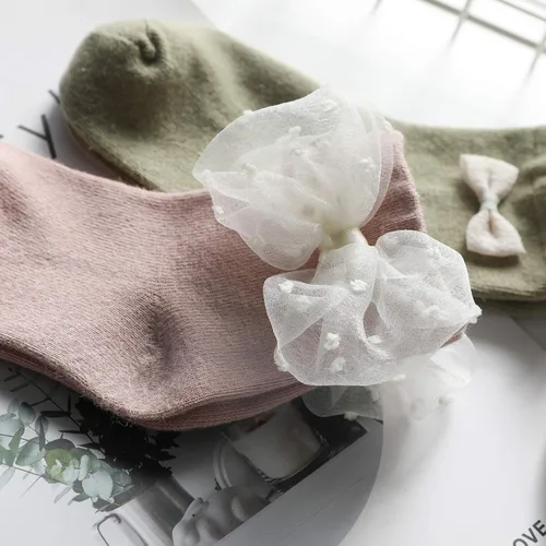 Vista 4 de Paquete de 10 calcetines para bebés recién nacidos, unisex, calcetines elásticos de algodón cómodos para todo el día