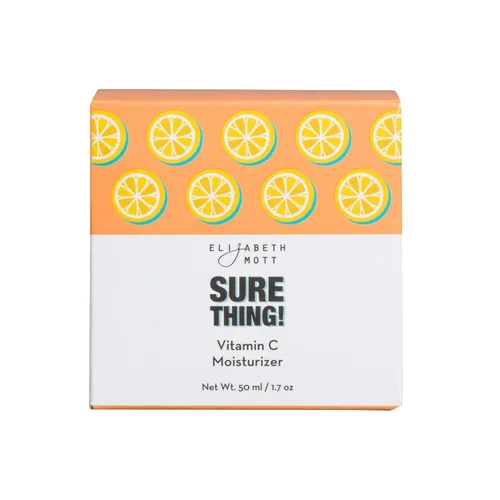 Vista 2 de Elizabeth Mott ¡Sure Thing! Hidratante de vitamina C – Combate arrugas y manchas oscuras, crema hidratante de ceramida en gel – Ligero y no graso