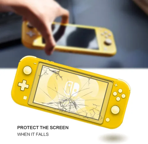Vista 4 de ECHZOVE Protector de pantalla de vidrio templado compatible con Nintendo Switch Lite - 2 paquetes