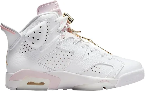 Vista 2 de Jordan 6 Retro Gold Hoops para mujer blancodorado metálico (DH9696 100), BlancoDorado metálico
