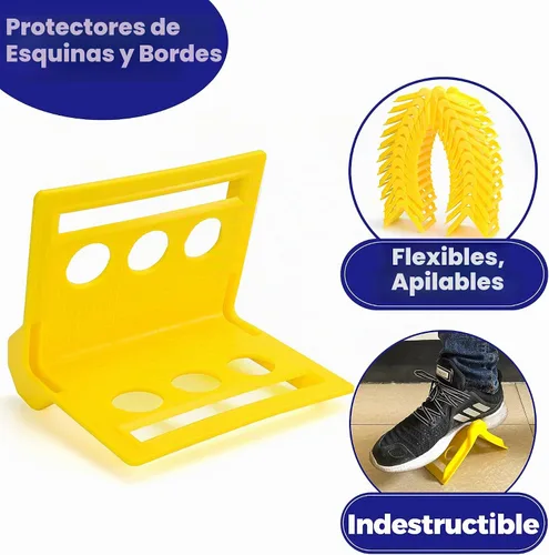 Vista 6 de Paquete de 24 Protectores de Esquina de Borde con Estuche de Transporte para Envío de Carga de Camión de Plataforma - Protectores de Plástico