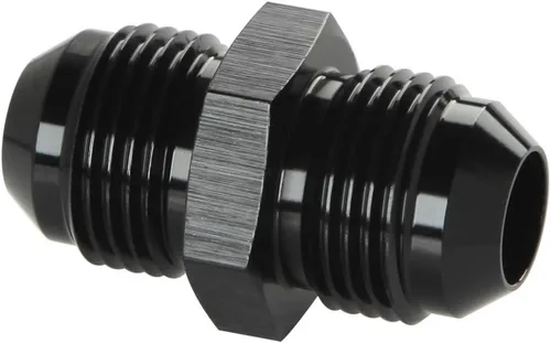 Vista 37 de 3AN macho a 3AN macho Flare 45 grados Unión acoplador adaptador de montaje aluminio negro