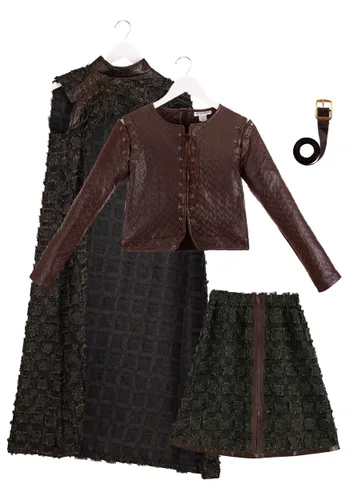 Vista 3 de Disfraz Mujer Talla Plus Guerrera de Invierno Multicolor