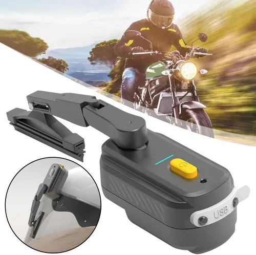 Vista 3 de Limpiaparabrisas recargable para casco de motocicleta, universal impermeable, portátil, impermeable, adecuado para la mayoría de parabrisas de casco