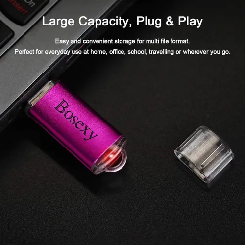 Vista 4 de Paquete de 10 unidades de memoria USB de 32 GB con indicador LED de tapa, multicolor