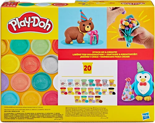 Vista 7 de Play-Doh Paquete de 20 para crear y celebrar, latas de 2 onzas, regalos y recambios para niños, artes y manualidades 2+