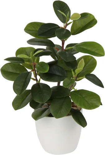 Vista 11 de Briful Plantas artificiales en maceta de camelia, pequeñas plantas de plástico sintético, plantas de escritorio, flores artificiales con jarrón