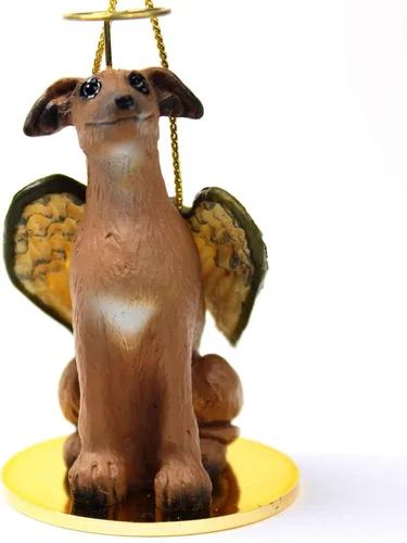 Vista 76 de Conversation Concepts Adorno navideño: Chihuahua, pelo largo 19-Dorado