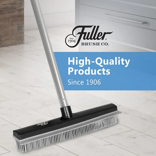 Vista 6 de Fuller Brush Escoba de goma, para alfombras, suelos, escaleras, tapicería, acción electrostática, elimina las partículas de suciedad del pelo