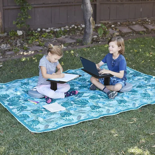 Vista 11 de ECR4Kids The Surf - Escritorio portátil para regazo, asiento flexible, color negro, paquete de 10