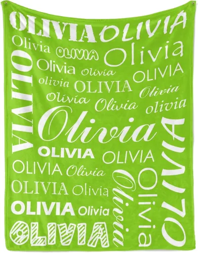 Vista 10 de Manta personalizada con nombre para niños y adultos, manta de franela personalizada con nombre