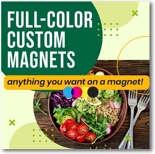 Vista 3 de Magnet Me Up Imán rectangular personalizado de 4 x 6 pulgadas, personalizable para negocios, publicidad, uso personal, regalos, elige tu texto