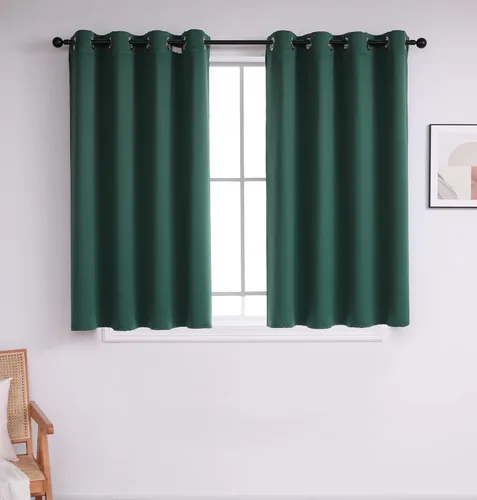 Vista 32 de INLINAS Cortinas opacas para dormitorio, aislamiento térmico, reducción de ruido, juego de 2 paneles de ahorro de energía, beige, 42 pulgadas