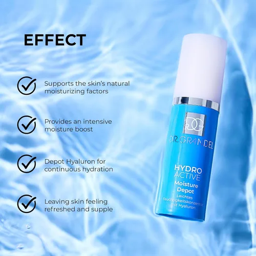 Vista 4 de DR. GRANDEL Hydro Active Moisture Depot 1 oz Concentrado hidratante Hyaluron, suero de gel ligero, humedad duradera con Depot Hyaluron