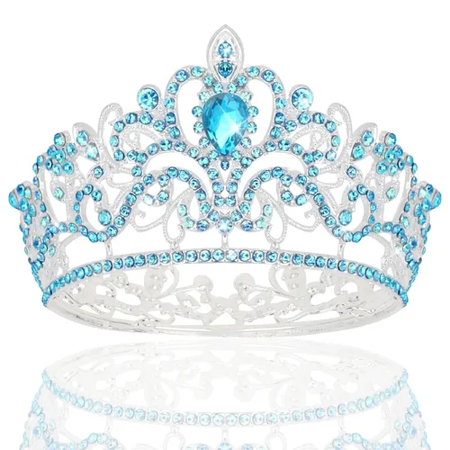 Vista 17 de CIEHER Corona pequeña negra para niñas, tiara de princesa, decoración de pastel de cumpleaños