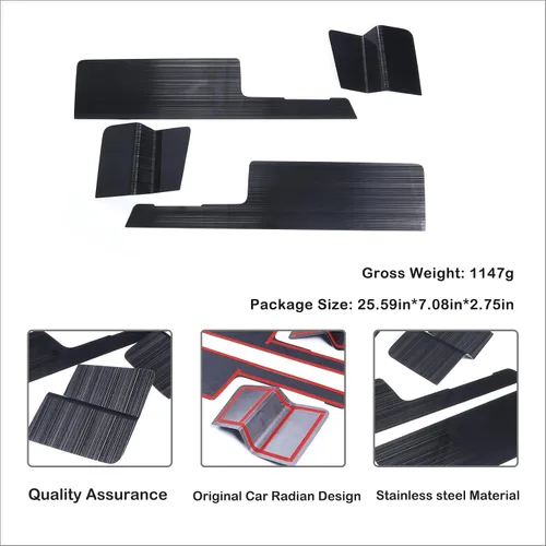 Vista 7 de Aunginsy Cubierta de moldura de panel de puerta interior de coche Compatible con Toyota FJ Cruiser 2007-2021 Protección de panel de manija de puerta