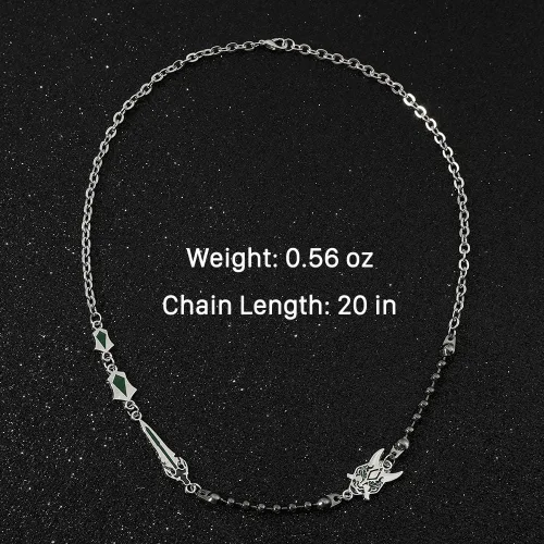 Vista 4 de rongji jewelry Genshin Vision Gargantilla Hot Ins - Gargantilla de cadena de acero de titanio, estilo punk hip hop, baile callejero, para hombres