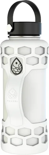 Vista 12 de Protector de funda de silicona para maletero con asa, compatible con Hydro Flask de 40 onzas, 32 onzas, 24 onzas, 21 onzas, parachoques protector