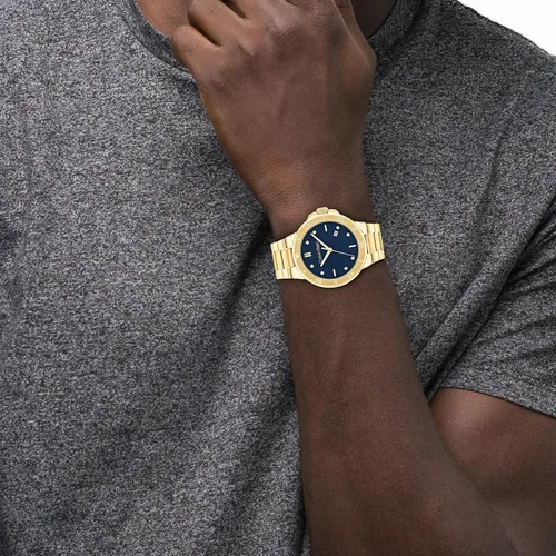 Vista 4 de Calvin Klein Reloj de pulsera de acero chapado en oro fino iónico de cuarzo para hombre color chapado en oro Modelo 25200204 Dorado Gold Plated
