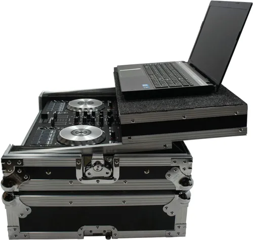 Vista 3 de Harmony Audio HCMINILT Flight Glide - Funda para portátil con soporte para DJ de carretera compatible con Pioneer DDJ-SB3