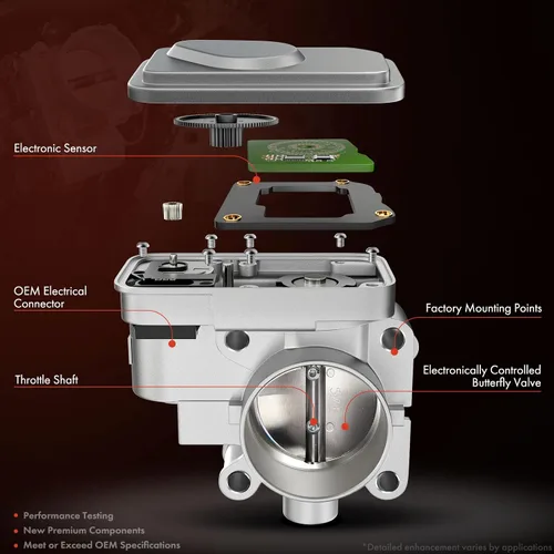 Vista 4 de A-Premium Cuerpo electrónico del acelerador con sensor TPS compatible con Mazda 2 2011 2012 2013 2014 2015 L4 1.5L, repuesto # ZJ3813640
