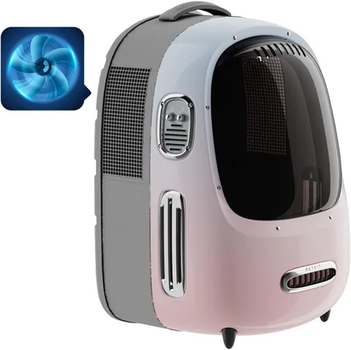 Vista 10 de PETKIT Mochila transportadora para gatos con ventilador incorporado y luz, mochila burbuja para mascotas aprobada por aerolíneas para gatitos