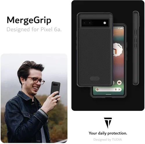 Vista 7 de TUDIA MergeGrip - Carcasa para Google Pixel 6a, color negro mate