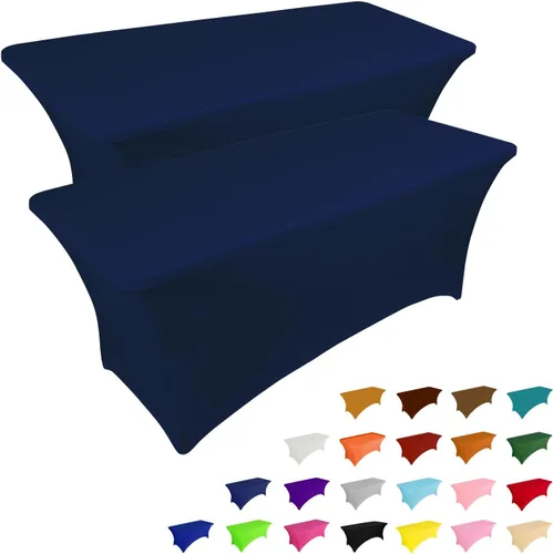 Vista 12 de IVAPUPU - Mantel de elastano para mesas rectangulares, ajustado, elástico, lavable, protector de mesa para eventos, fiestas, bodas, cócteles, Negro