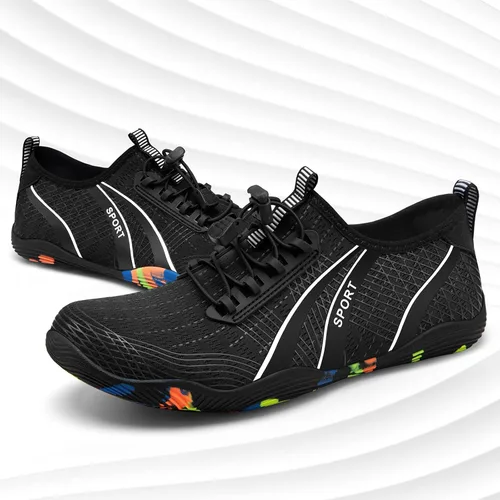 Vista 5 de ATHMILE Zapatos de agua para hombres y mujeres, zapatos de río para adultos, natación, playa, lago, piscina, calcetines acuáticos, de secado rápido