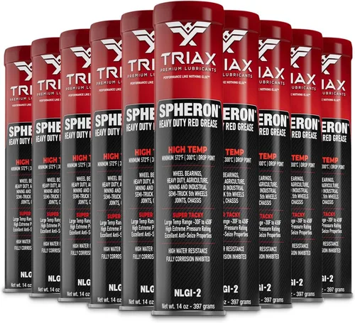 Vista 8 de TRIAX Grasa Spheron, súper resistente, roja, alta temperatura, ultra pegajosa, presión extrema, prácticamente impermeable; para quinta rueda