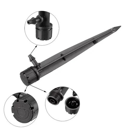 Vista 3 de uxcell Gotero de pulverización ajustable, sistema de riego de riego micro emisor de 180 grados, 25 piezas
