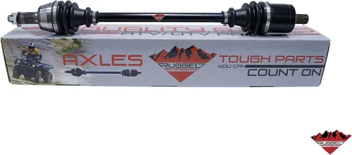 Vista 3 de Rugged Eje de rendimiento delantero derecho para Can Am Commander (2011-2020), abrazaderas de acero inoxidable recubiertas para protección