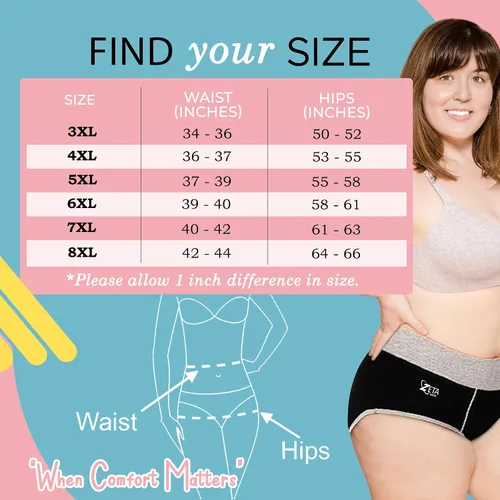 Vista 2 de Ropa interior de algodón de cintura alta para mujer, bragas suaves y transpirables, braguitas elásticas, talla regular y grande, paquete de 4