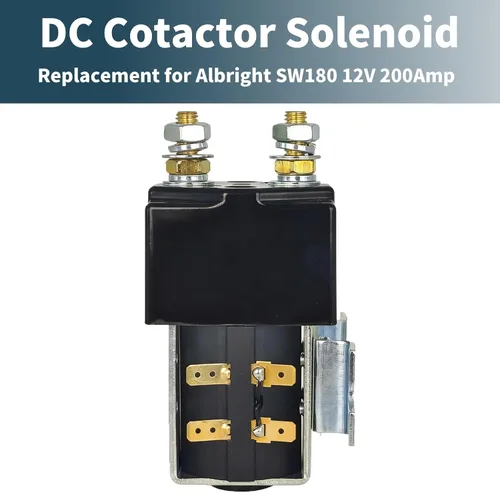 Vista 2 de Relé solenoide del contactor de CC SW180 (12/24/36/48V 200A pico continuo de 1000A) - Reemplazo para carritos de golf y carretillas elevadoras