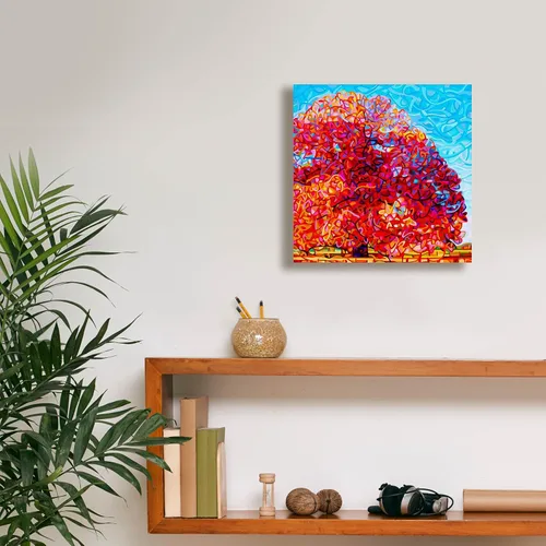 Vista 8 de Epic Graffiti 'Árbol de Buda' de Mandy Budan, arte de pared en lienzo, 12 x 12 pulgadas