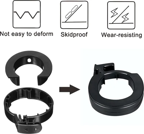 Vista 4 de Anillo de guardia plegable frontal redondo de bloqueo compatible con piezas de scooter eléctrico Ninebot MAX G30