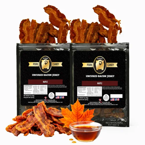 Vista 14 de Tocino Ahumado de Manzano Ahumado en Tiras – Dulce, Ahumado e Irresistiblemente Delicioso Manjar Gourmet Hecho con 100% Tocino Real No Curado