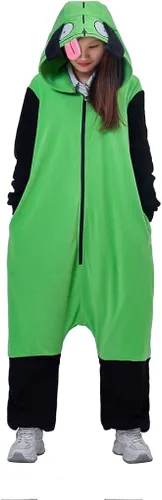 Vista 3 de Invader Cosplay Zim - Sudadera con capucha para hombre casual con cremallera