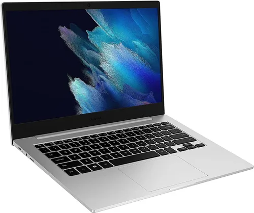 Vista 2 de Samsung Galaxy Book Go - Computadora portátil Qualcomm 7C Pro 4 GB de memoria, 128 GB eUFS de almacenamiento, batería de 18 horas, luz compacta a