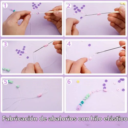 Vista 3 de Cuerda de pulsera de 0.02 in, cuerda elástica para pulseras