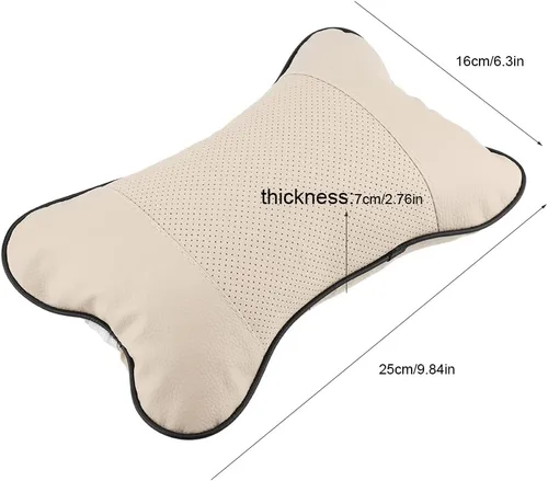 Vista 3 de FTVOGUE Almohada para el cuello del automóvil, suave y transpirable, cómoda almohada de apoyo para reposacabezas para asiento de coche, silla