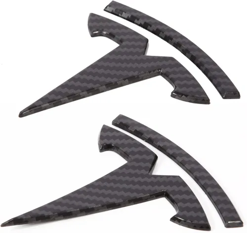 Vista 10 de Accesorios de emblema para Tesla Model 3 Logo Sticker 2023 2022-2017 Model 3 Calcomanías (negro)