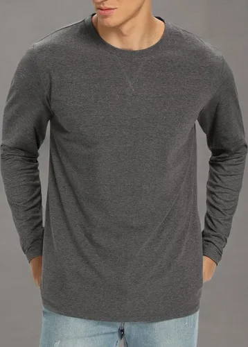 Vista 71 de NITAGUT Camiseta clásica de algodón para hombre con cuello redondo