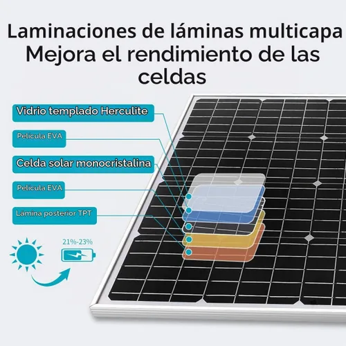 Vista 6 de Kit de sistema solar para el hogar de 480 W con 4 paneles solares monocristalinos de 120 W y 1000 W MPPT Solar Grid Tie Power Inverter Kit de 480 W